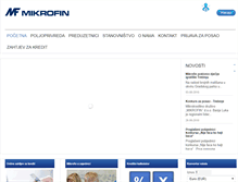 Tablet Screenshot of mikrofin.com